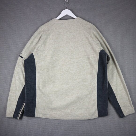 Vintage Columbia Fleece Two Tone Cream / Grey Longsleeve Mens XL - Picture 2 of 6
